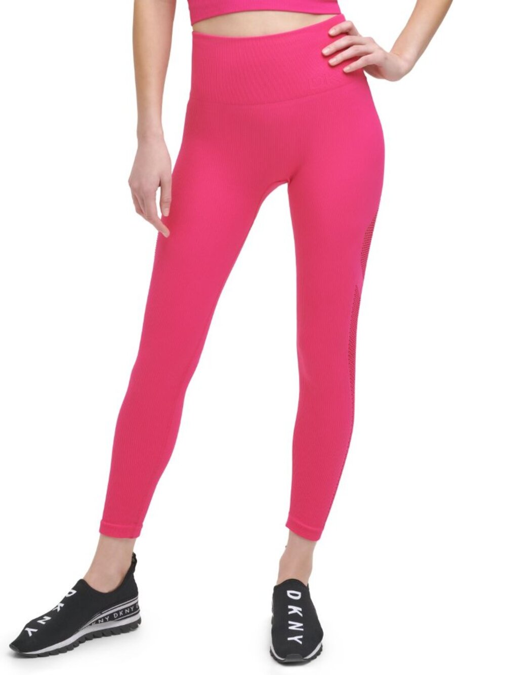 DKNY Womens Sport Seamless High-Rise 7/8 Length Leggings